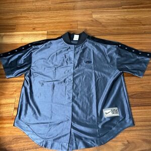 Nike Women's oversized Snap Button Baseball Jersey circa 96 Jacket Size M